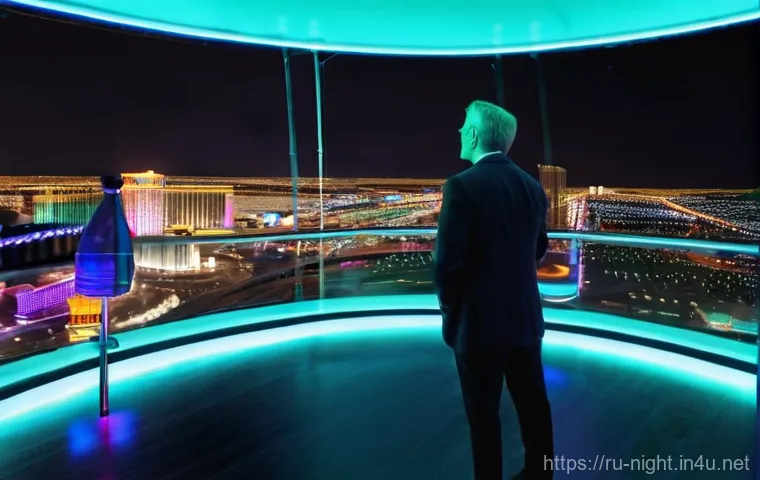 라스베이거스 야경 포인트 - **Prompt 1: Parisian Romance Over Nevada's Desert**
    A breathtaking panoramic view from the obser...
