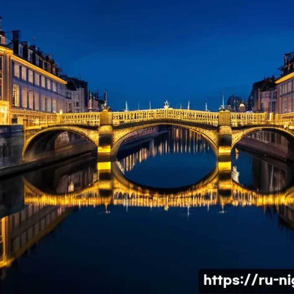 야경 포토스팟 추천 - **Prompt 1: Serene Night Reflections of a Historic City**
"A wide-angle, cinematic photograph of...